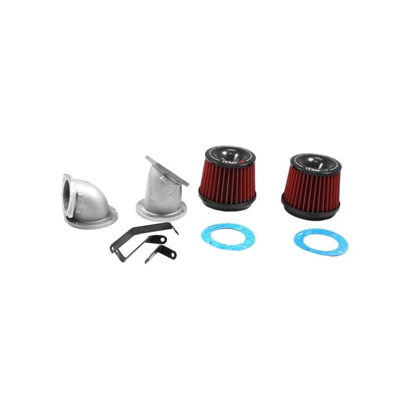 APEXiÂ® Power Metal Polished Short Ram Air Intake System with Red Filter (507-N011)