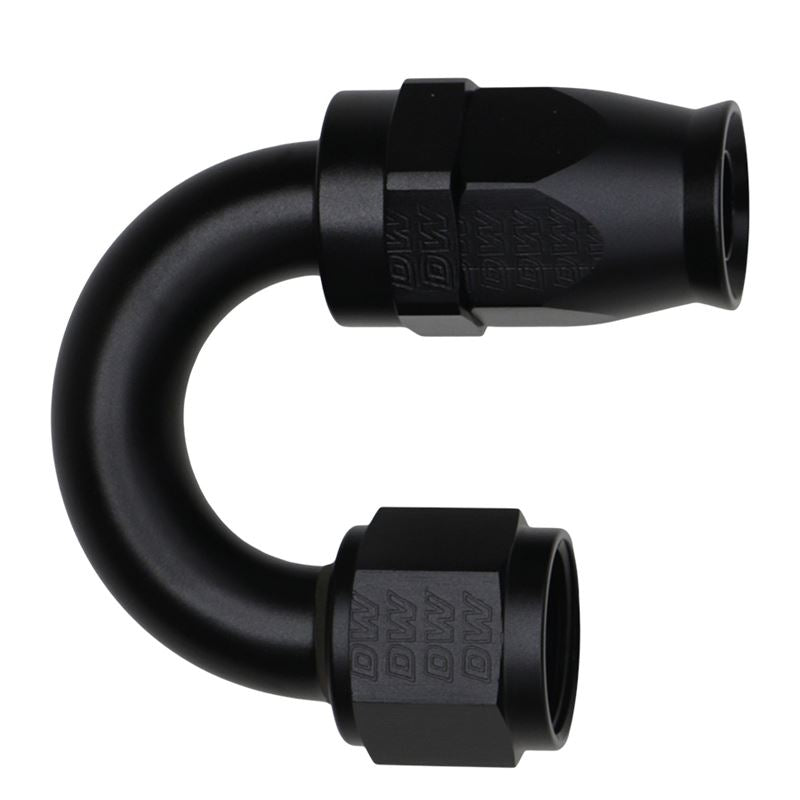 DeatschWerks 10AN Female Flare Swivel 180-Degree Hose End PTFE - Anodized Matte Black(6-02-0885-B)