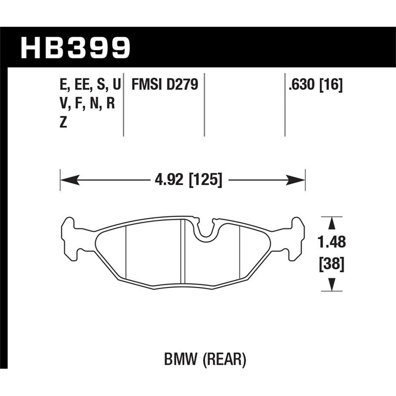 Hawk Performance ER-1 Disc Brake Pad (HB399D.630)