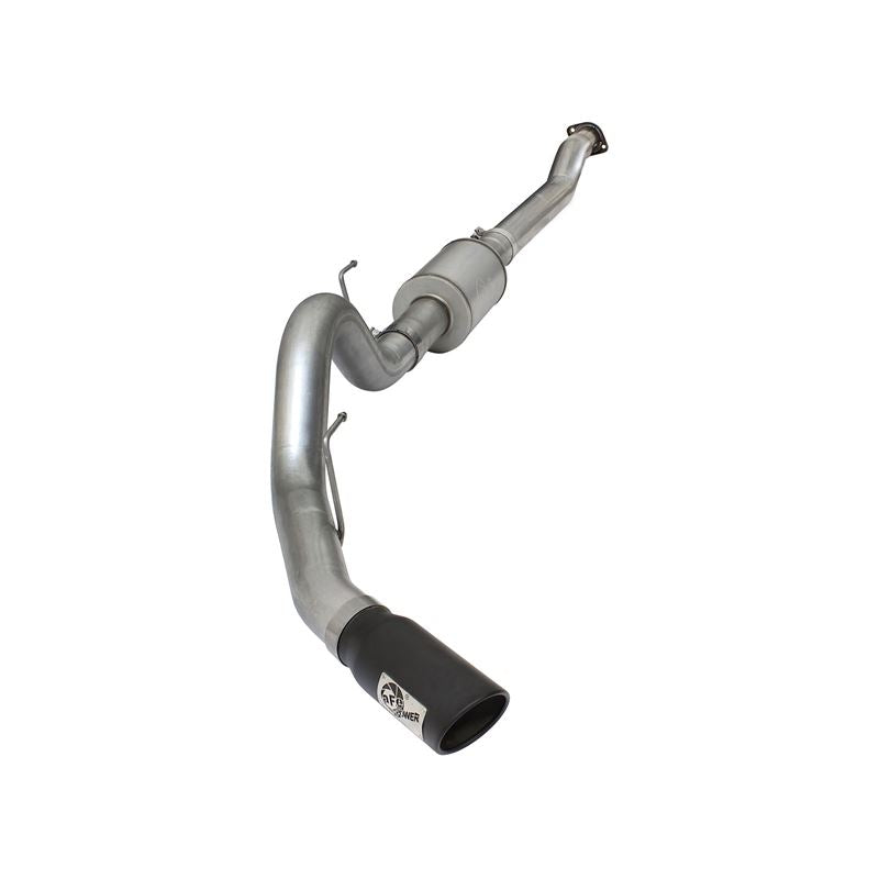 aFe ATLAS 4 IN Aluminized Steel Cat-Back Exhaust System w/ Muffler and Black Tip (49-03069-B)