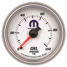 Load image into Gallery viewer, AutoMeter Mopar 52mm 0-100 PSI Oil Pressure Gauge (880028)