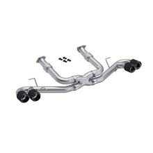 Load image into Gallery viewer, MBRP Exhaust 3in. Cat-Back Quad Split Rear with 4.5in. Carbon Fiber Tips T304 (S70423CF)