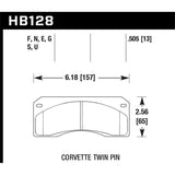 Hawk Performance Motorsports Brake Pads (HB128E.505)