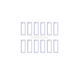 King Engine Bearings Connecting Rod Bearing Set for 2006-2007 BMW 525i (CR6875SM0.5)