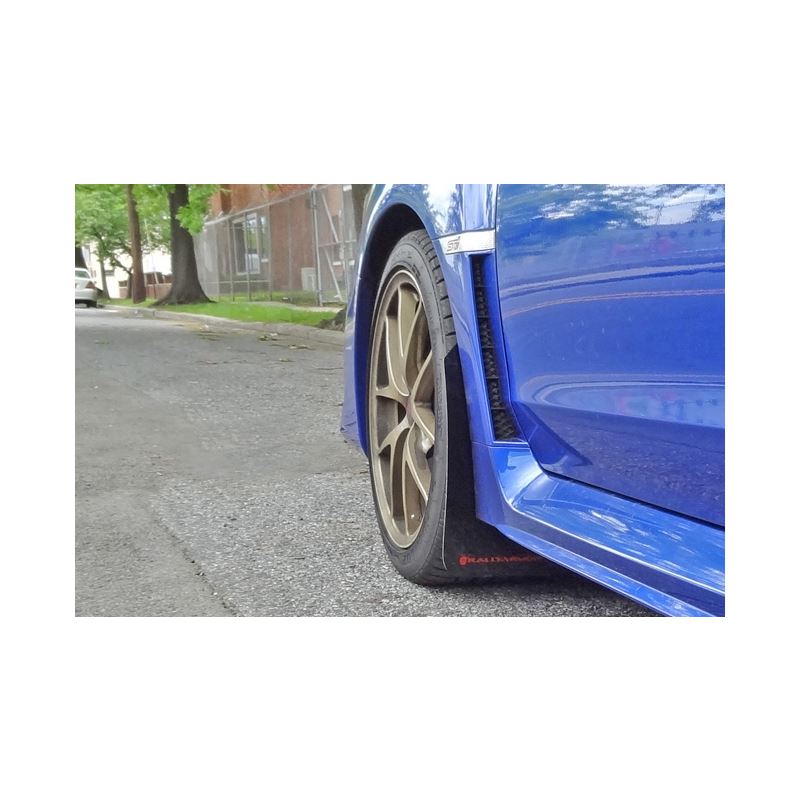 Rally Armor Mud Flap Blue/White Logo for 2015-2019 Subaru WRX STI (MF32-UR-BL/WH)