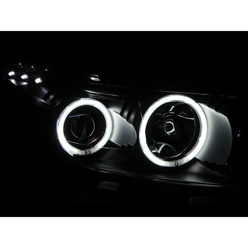 ANZO USA 2008-2010 Scion Xb Projector Headlights w/ Halo Black (121280)