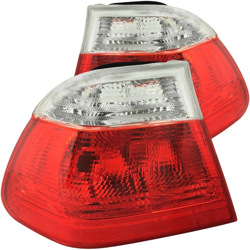 ANZO USA 1999-2001 BMW 3 Series E46 Taillights Red/Clear (221218)