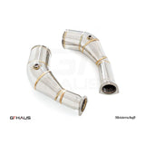 GTHAUS Meistershaft Down Pipe - cat delete: 6.0 inch reservoir; Stainless Steel (AU1313002)