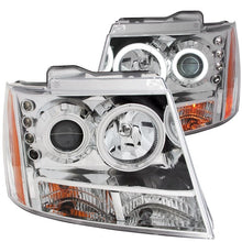 Load image into Gallery viewer, ANZO USA 2007-2013 Chevrolet Avalanche Projector Headlights w/ Halo Chrome (111108)