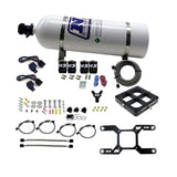 Nitrous Express Dry, Quad Stage Billet Crossbar Plate System 100-2000HP (4500 Flange) W/15Lb Bottle (66447-15)