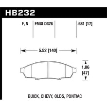 Load image into Gallery viewer, Hawk Performance HPS Brake Pads (HB232F.681)