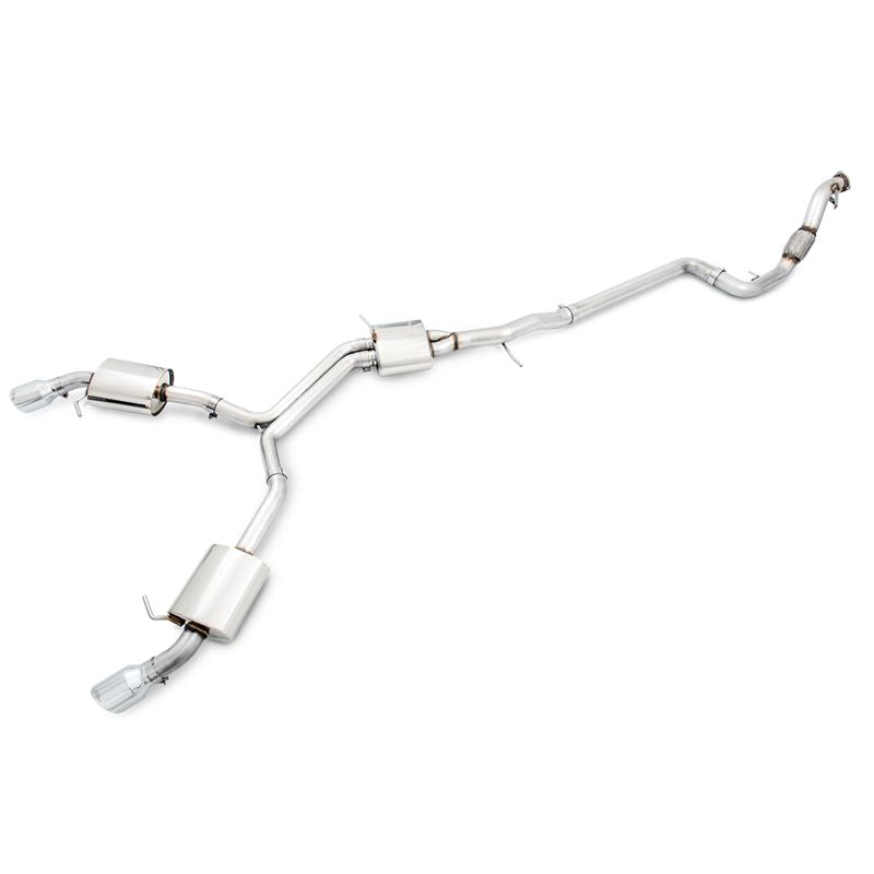 AWE Tuning Touring Edition Exhaust for B9 A4, Dual Outlet - Chrome Silver Tips (includes DP) (3015-32078)