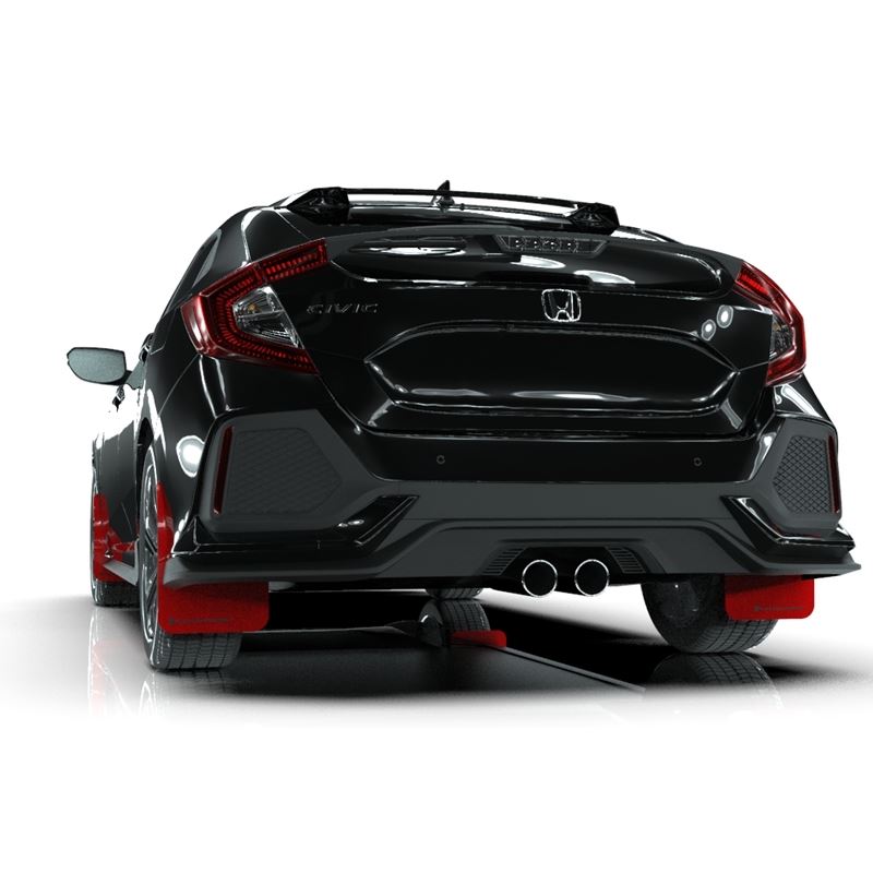 Rally Armor Red Mud Flap/Black Logo for 2017-2020 Honda Civic (MF51-UR-RD/BLK)