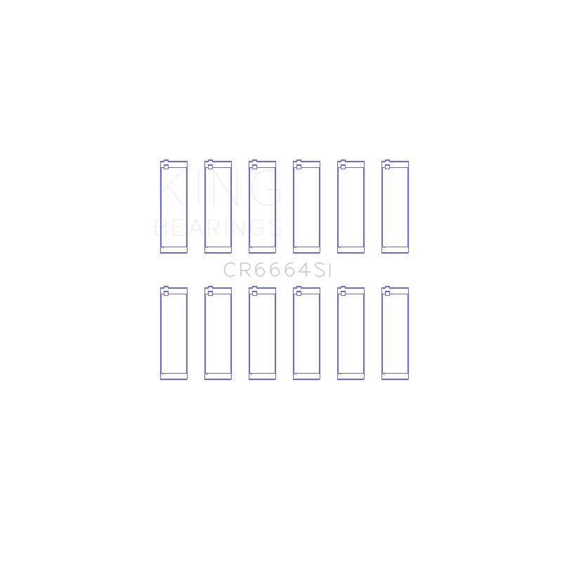 King Engine Bearings Connecting Rod Bearing Set for 1989-1990 Oldsmobile Cutlass Ciera (CR6664SI 020)