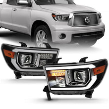 Load image into Gallery viewer, ANZO USA Projector Headlight Set, Light Bar H.L, w/Black Amber Lens, w/Halogen Bulb, (111447)