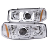 ANZO USA 1999-2006 Gmc Sierra 1500 Projector Headlights w/ U-Bar Chrome (111304)