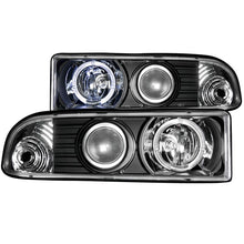 Load image into Gallery viewer, ANZO USA 1998-2005 Chevrolet S-10 Projector Headlights w/ Halo Black (111015)