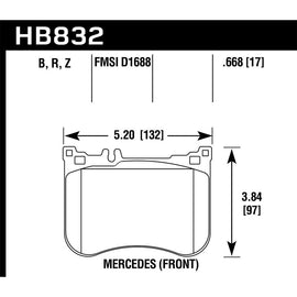 Hawk Performance HPS 5.0 Brake Pads (HB832B.668)