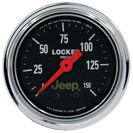 AutoMeter Jeep 2-1/16in 150 PSI Mechanical Air Locker Gauge (880792)