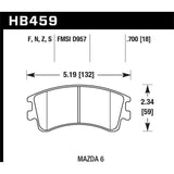 Hawk Performance Performance Ceramic Brake Pads (HB459Z.700)