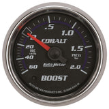 AutoMeter Cobalt 52mm 2 BAR Mechanical Boost Gauge (6103-M)