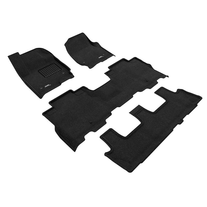 3D Maxpider ELEGANT Floor Mat, BLACK, 1ST ROW/2ND ROW/3RD ROW (L1FR12404709)