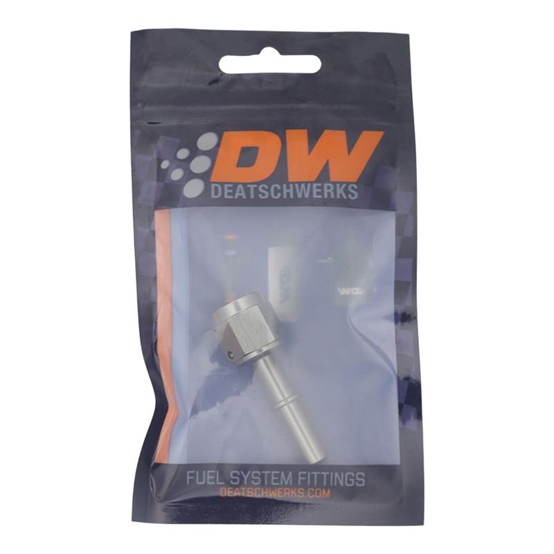 DeatschWerks 6AN Female Flare Swivel to 5/16in Male EFI Quick Disconnect - Anodized DW Titanium (6-02-0130)