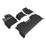 3D Maxpider FORD F-150 SUPERCREW 2015-2024 BENCH SEAT, KAGU BLACK R1 R2 (VINYL FLOOR, W/UNDERSEAT STORAGE) (L1FR17001509)