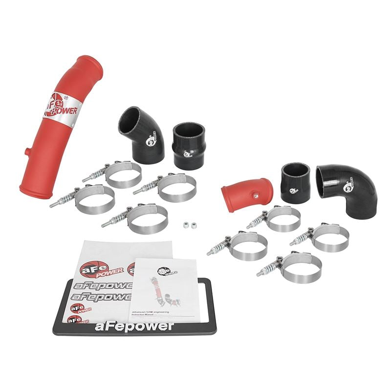 aFe BladeRunner 2-1/4 IN and 2-1/2 IN Aluminum Hot and Cold Charge Pipe Kit Red (46-20324-R)