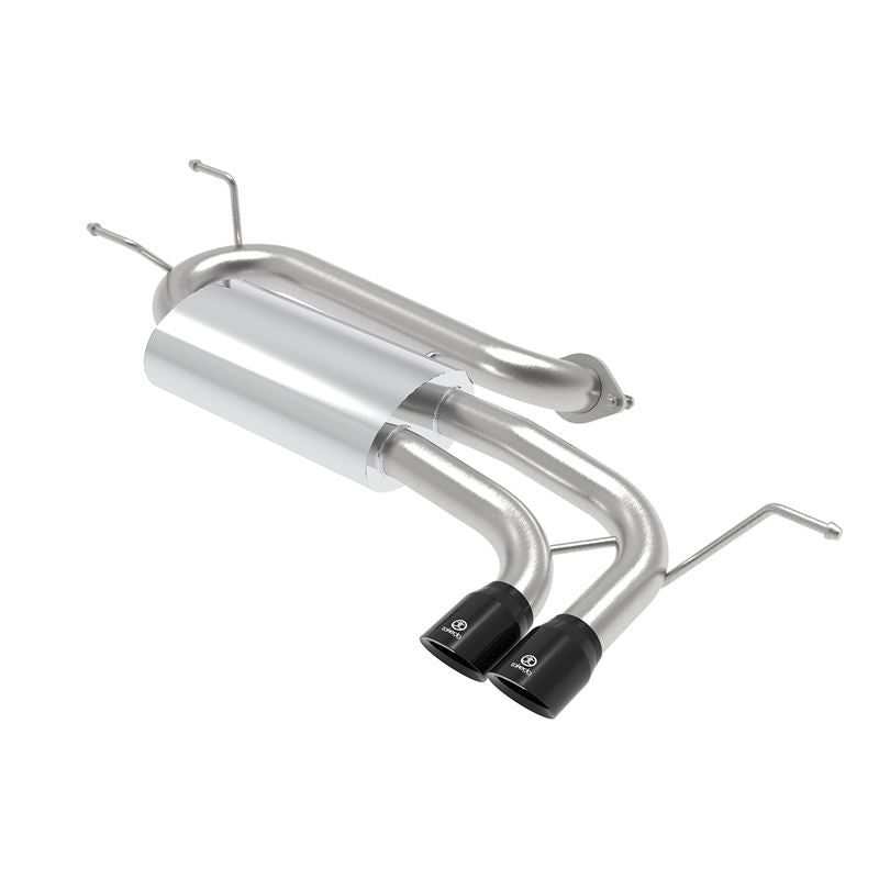 Takeda 2-1/2 IN 304 Stainless Steel Axle-Back Exhaust System w/ Black Tip (49-37004-B)