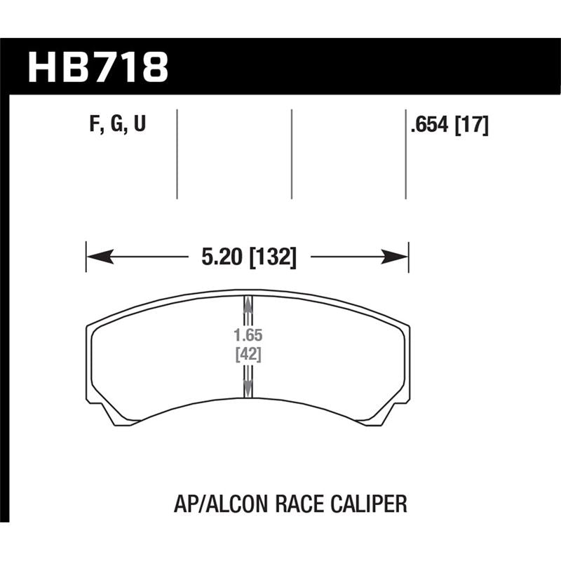 Hawk Performance DTC-30 Disc Brake Pad (HB718W.654)