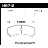 Hawk Performance DTC-30 Disc Brake Pad (HB718W.654)