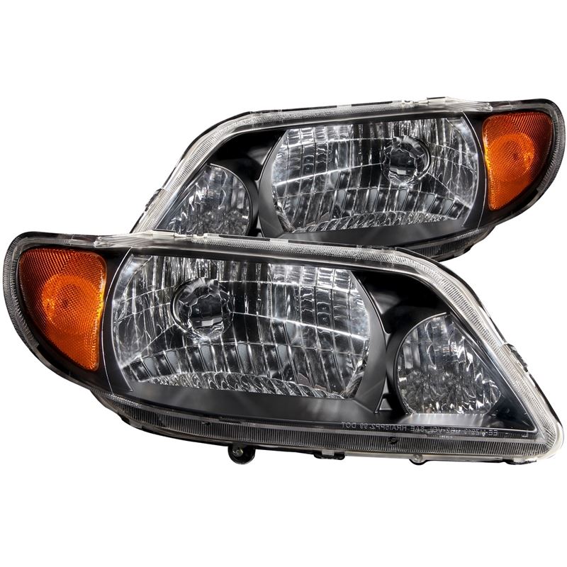 ANZO USA 2001-2003 Mazda Protege Crystal Headlights Black (121107)