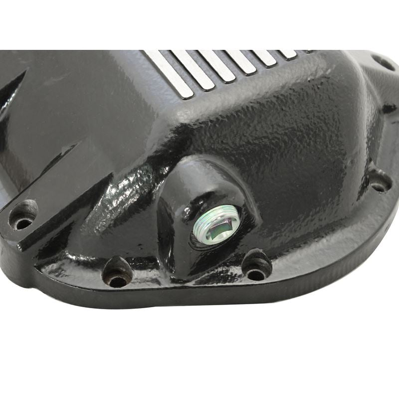 aFe Pro Series Differential Cover Kit Black w/ Machined Fins and Gear Oil (46-70162-WL)