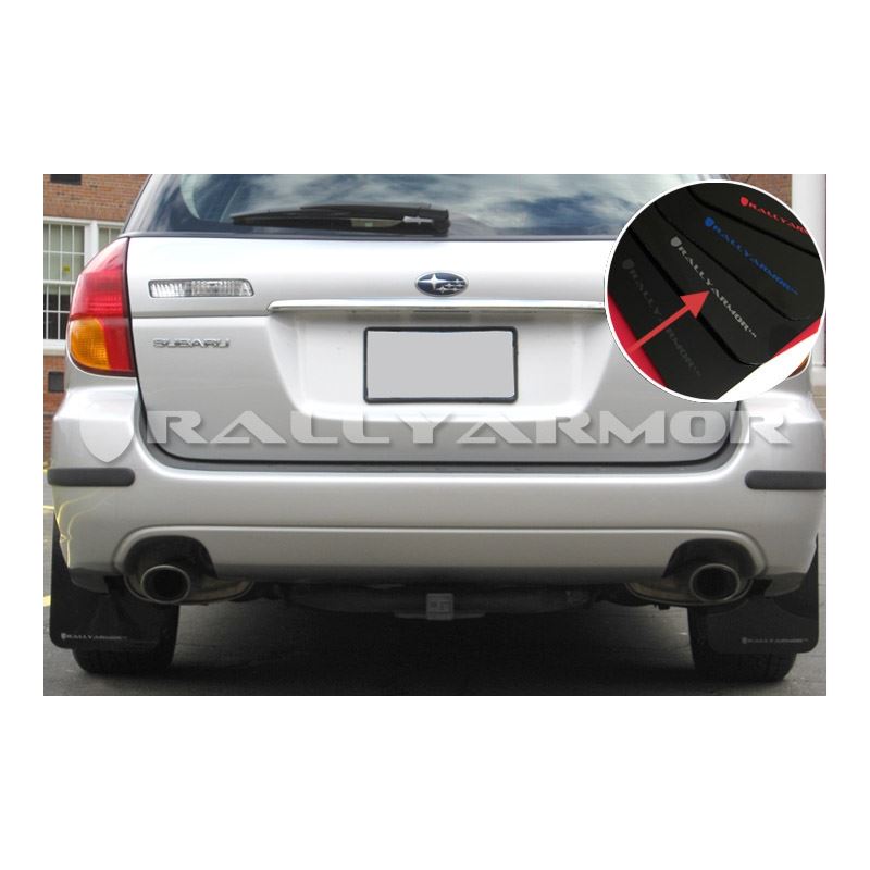 Rally Armor Black Mud Flap/Silver Logo for 2005-2009 Subaru Legacy (MF4-UR-BLK/SIL)