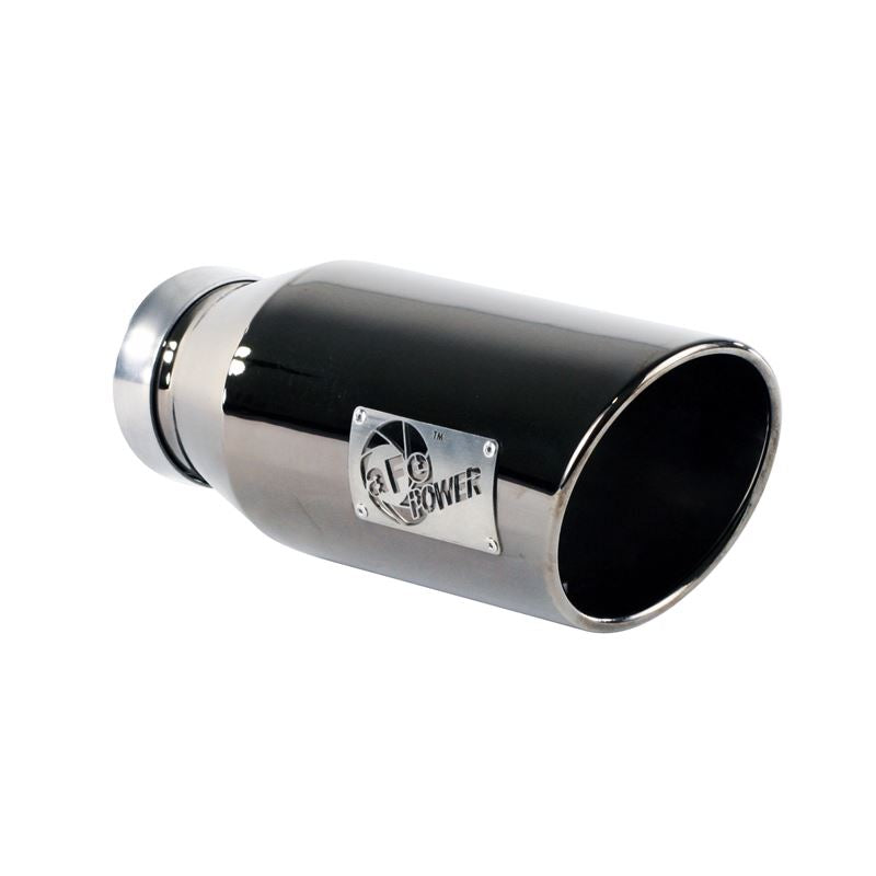 aFe MACH Force-Xp 409 Stainless Steel Clamp-on Exhaust Tip Black Chrome (49-92018-BC)