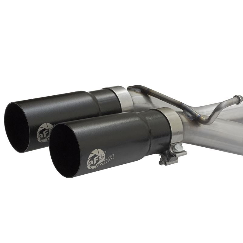 aFe Rebel Series 3 IN to 2-1/2 IN 409 Stainless Steel Cat-Back Exhaust w/Black Tip (49-43079-B)