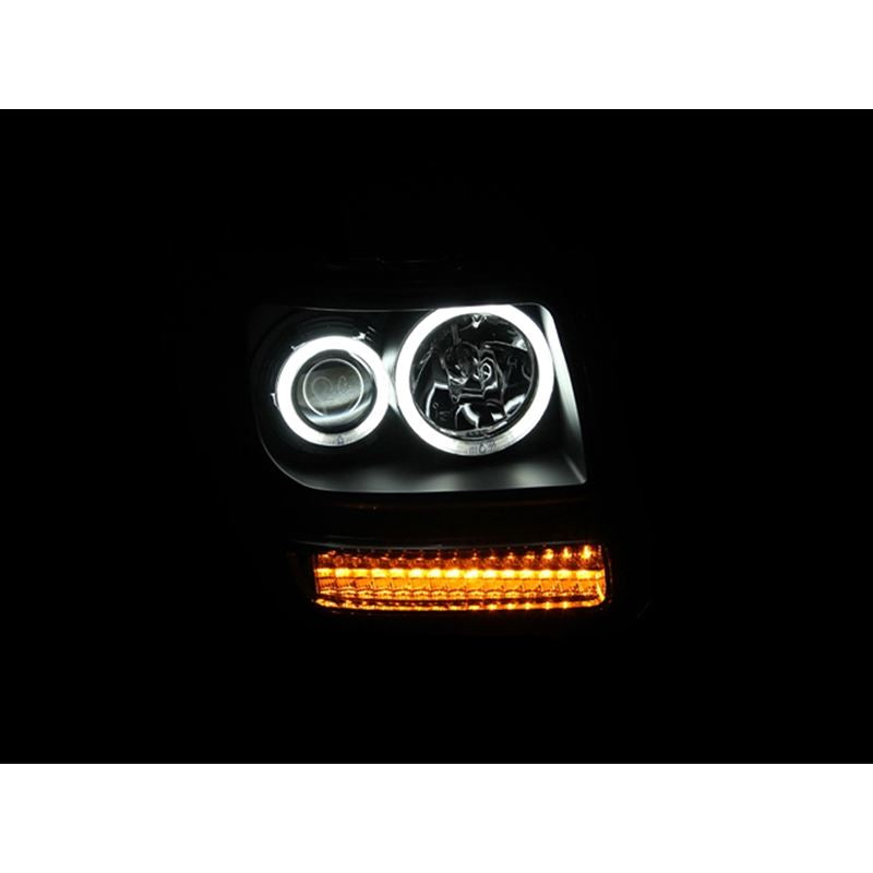 ANZO USA 2007-2012 Dodge Nitro Projector Headlights w/ Halo Black (CCFL) G2 (111145)