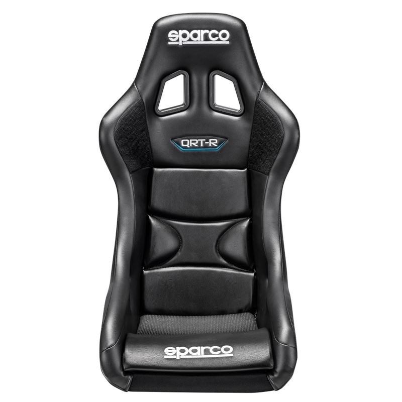 Sparco QRT-R Racing Seats, Black/Black Leatherette with Black Stitch (008012RNRSKY)