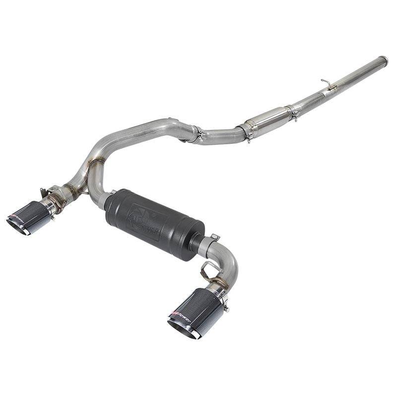 Takeda 3 IN 304 Stainless Steel Cat-Back Exhaust System w/ Carbon Fiber Tip (49-33103-C)