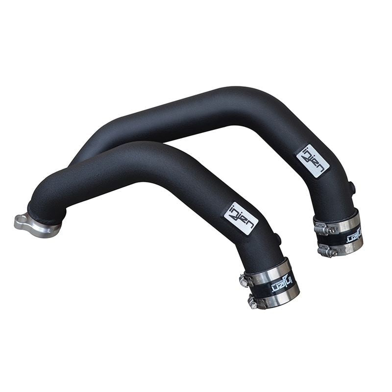 Injen 15-16 BMW M3(F80)/M4 3.0L L6 Twin Turbo 2PC Aluminum Int. Charge Pipe - Wrinkle Black (SES1116ICPWB)