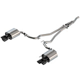 Borla S-Type Cat-Back Exhaust with Black Chrome Tips for 2019+ Ford Mustang 2.3L EcoBoost (140827BC)