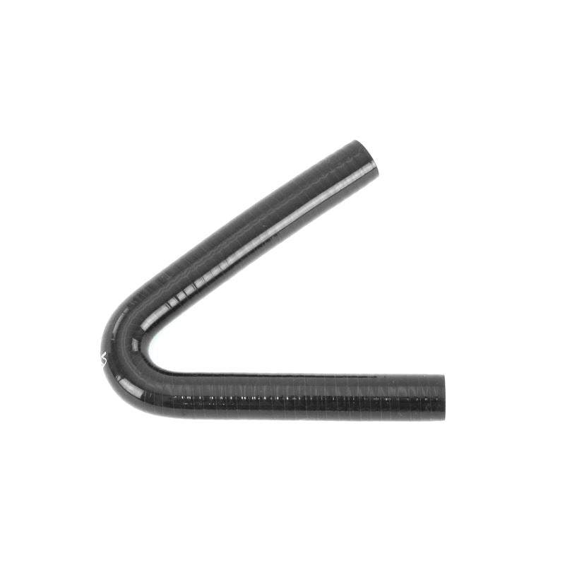 HPS 135 deg. silicone coupler, high temp 4-ply reinforced, 3/8" ID, 5" legs, black ( (HTSEC135-038-BLK)