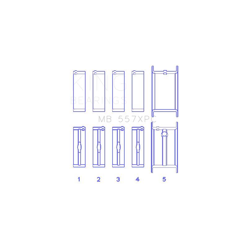 King Engine Bearings Main Bearing Set for 1977-1979 Pontiac Phoenix (MB 557XPC 001)