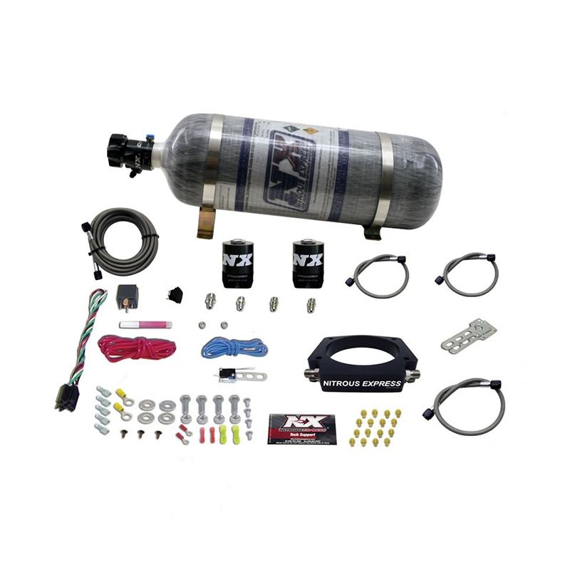 Nitrous Express GM LS 102mm Nitrous Plate Kit (50-400HP) w/12lb Composite Bottle (20933-12)