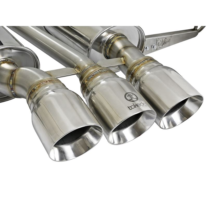 Takeda 3 IN 304 Stainless Steel Cat-Back Exhaust System w/ Polished Tips (49-36623-P)