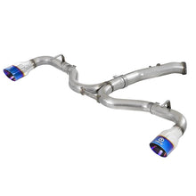 Load image into Gallery viewer, Takeda 3 IN to 2-1/2 IN 304 Stainless Steel Axle-Back Exhaust w/ Blue Flame Tip (49-37002-1L)