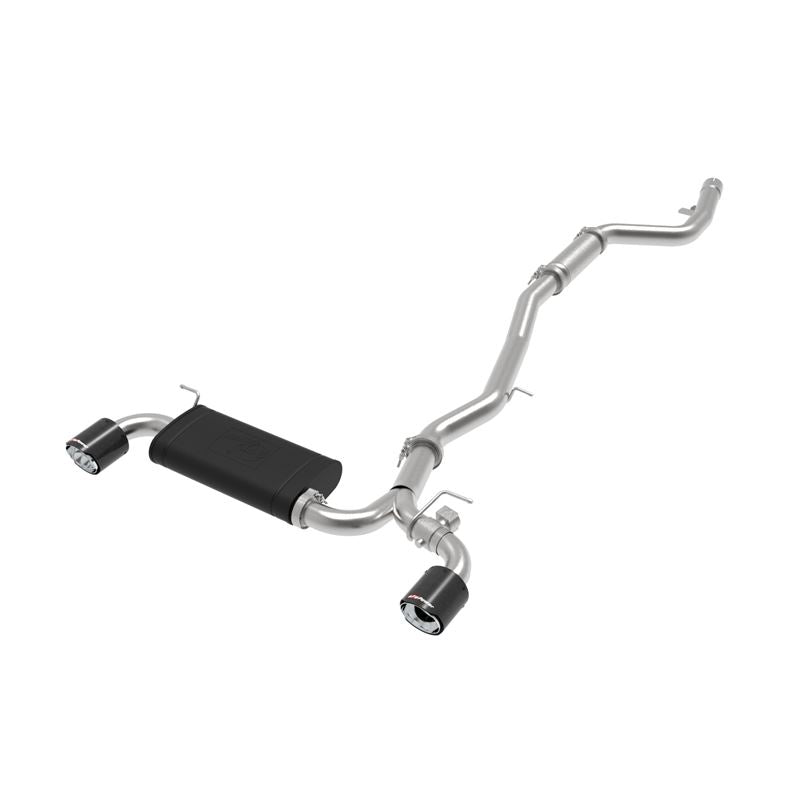 Takeda 3 IN to 2-1/2 IN 304 Stainless Steel Cat-Back Exhaust System w/Polish Tip (49-36043-C)