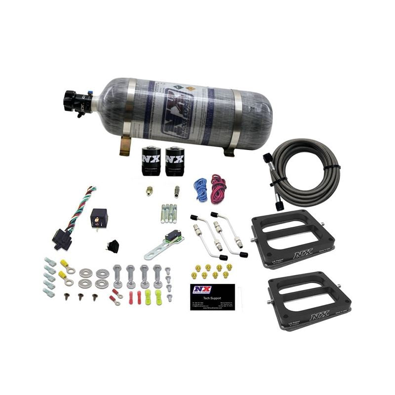 Nitrous Express Dual/Dominator/Gasoline Nitrous Kit (50-300HP) w/Composite Bottle (30270-12)