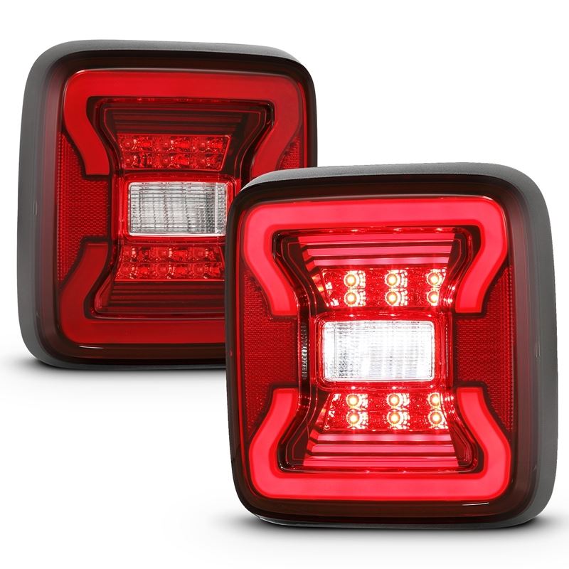 ANZO USA Tail Light Assembly LED Red/Clear Lens Pair (311295)